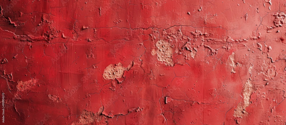 Poster background with a red cement wall texture provides ample copy space for images