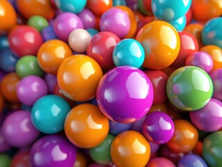 Fototapeta premium Colorful balls close-up