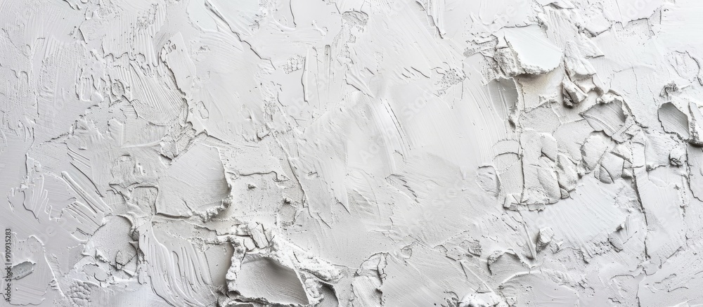 Aufkleber White decorative plaster or concrete texture Ideal abstract background for design Banner featuring copy space image