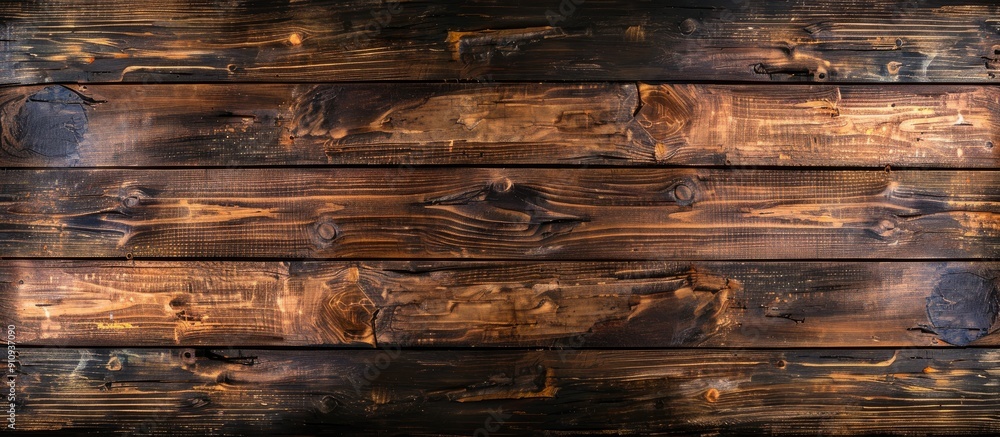Fototapete wooden tabletop viewed from above displaying a wood texture suitable as a backdrop with space for te