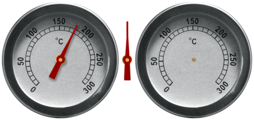dial oven thermometer with arrow for design