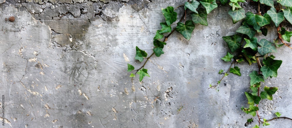 Aufkleber A vine clinging to a concrete or cement wall perfect for a background with copy space image