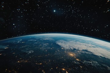 Obraz premium Earth from Space at Night