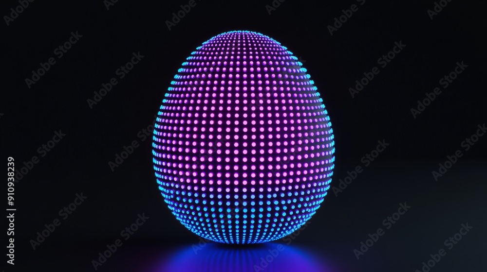 Poster a pink abstract sphere with dots and lines. a wireframe technology sphere with explosion effects. a 