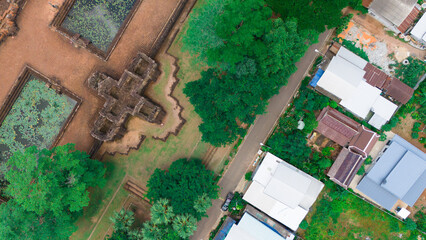 Prasat Muang Tam Historical Park, Buriram Thailand, The park is one of the most beautiful in Thailand.