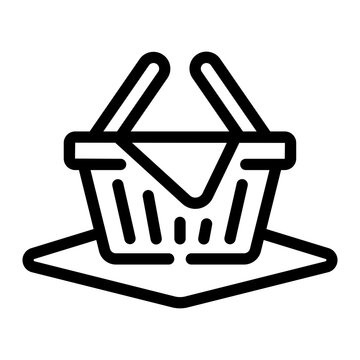 recommend clip art: basket Line Icon