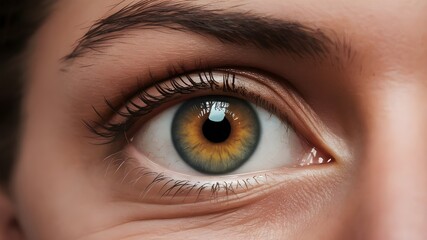 Obraz premium A human eye, capturing every intricate detail.