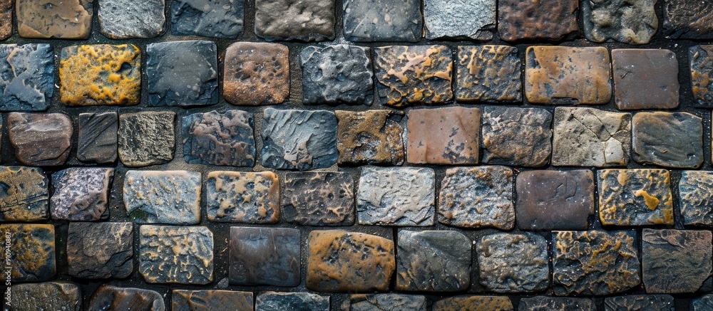 Poster Free stone tile pattern background with space for product or advertising copy image included