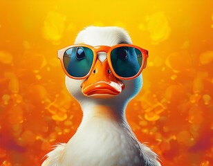 Duck with cool glasses
