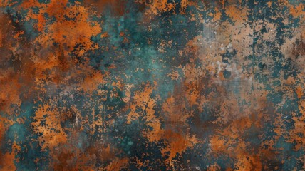 Metal old grunge copper bronze rusty texture, gold background effect wallpaper. Grunge metallic tile design, rustic marble stone texture, oxidation on iron plate.