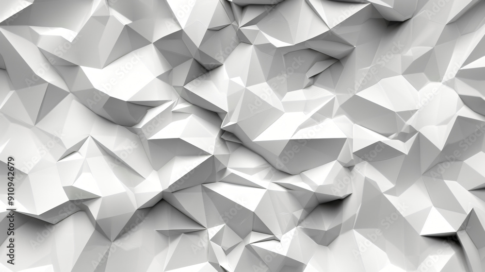 Leinwandbilder White polygonal geometric surface is creating an abstract background