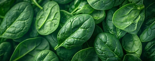 Obraz premium Leafy spinach packed with antioxidants helping to fight free radicals perfect for a healthy diet