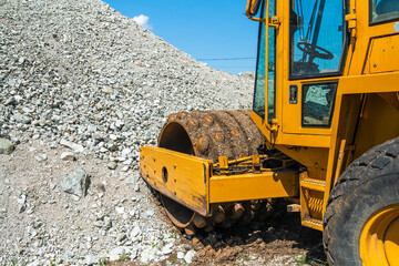 Obraz premium Grader at work Excavator