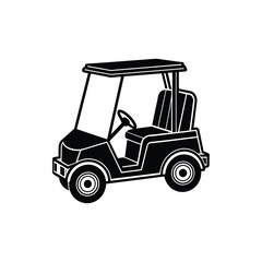 Obraz premium golf car silhouette