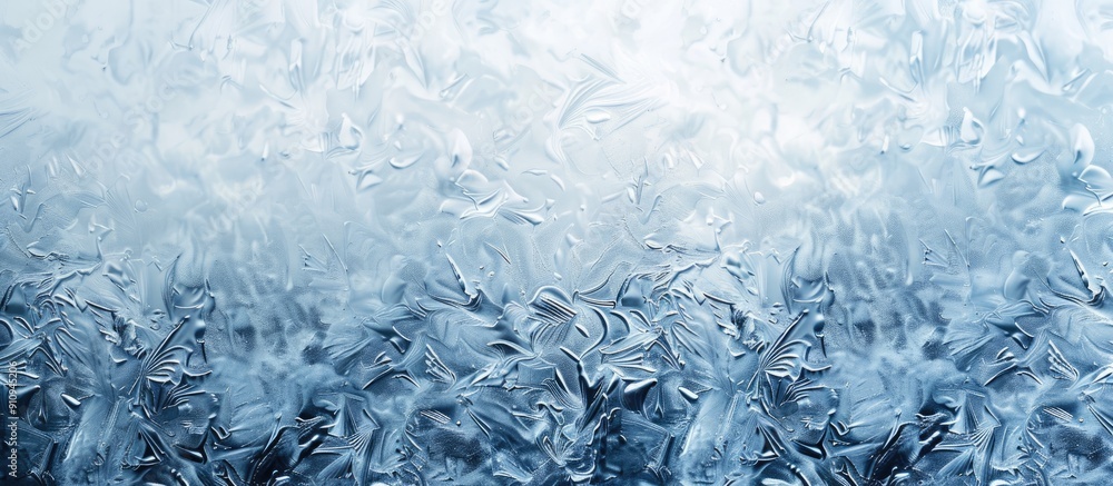 Fototapete a wintery abstract backdrop featuring patterns on frosted window glass with room for text or images.