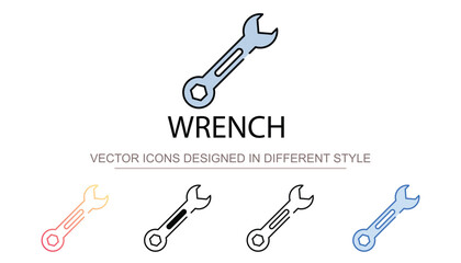 Wrench icon design with white background stock illustration