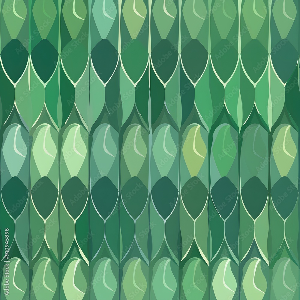 Poster abstract green pattern. a digital illustration of an abstract green pattern with geometric shapes.