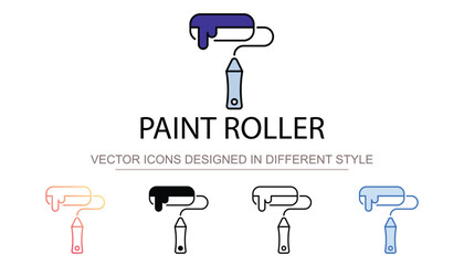 Paint roller icon design with white background stock illustration