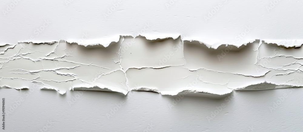 Poster a torn paper with copy space image on a white backdrop