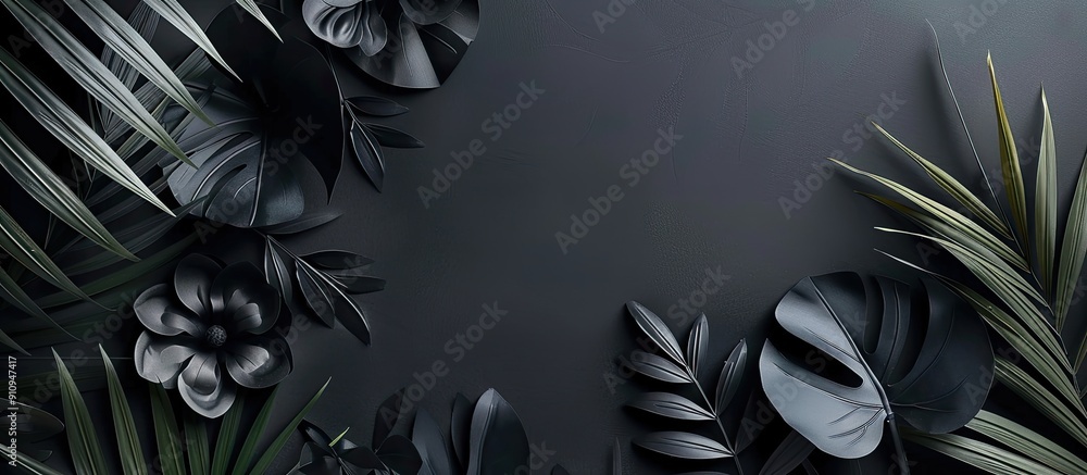 Poster a stunning backdrop featuring black paper with copy space image