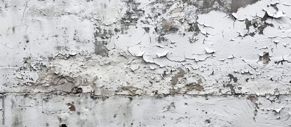 Wall mural gritty gray texture on a white concrete wall perfect for a copy space image