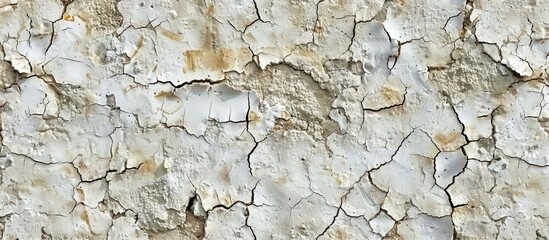High resolution photo of a realistic seamless texture pattern displaying weathered concrete walls with cracks suitable for use as a background in designs with copy space image