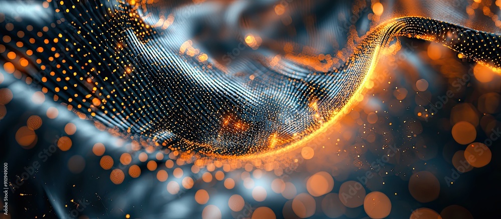 Poster ai manual rendering of abstract fractal technology background