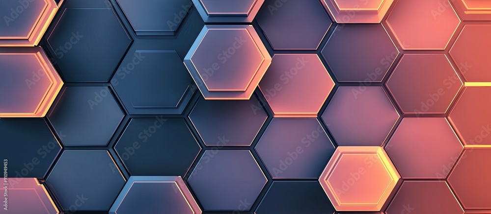 Poster abstract geometric illustration featuring a hexagonal pattern versatile design concept suitable for 