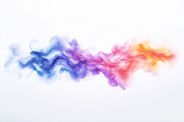 Obraz premium Abstract Rainbow Smoke: A mesmerizing swirl of vibrant colors, evoking a sense of fluidity, energy, and artistic expression. The ethereal, abstract composition captures the essence of imagination