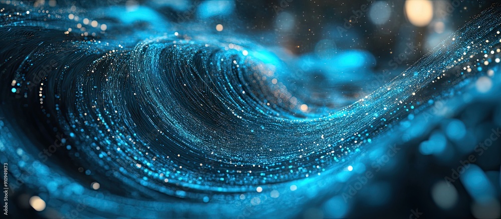 Poster data center network waves in motion