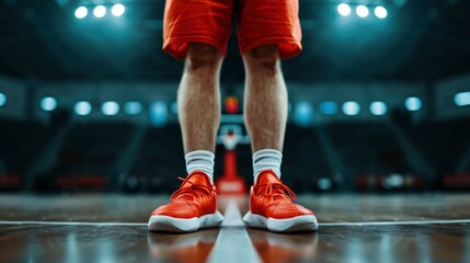 A Basketball Player Standing Confidently On The Court, Ready To Play, Wallpaper Pictures, Background Hd