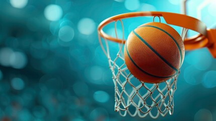 A Basketball Scoring The Winning Points On A Basketball Net Hoop In An Electrifying Arena, Wallpaper Pictures, Background Hd