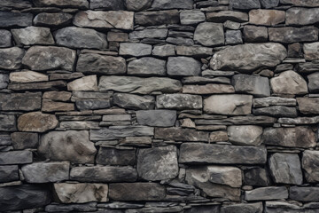 Fototapeta premium Processed collage of old medieval stone wall texture in daylight. Background for banner
