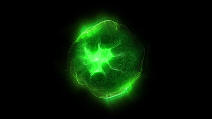 energy sector.Futuristic magical plasma circle  glows in space.
