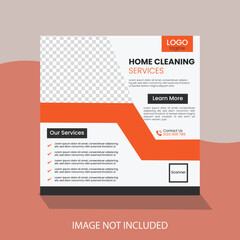 Premium Quality Home cleaning social media post design template