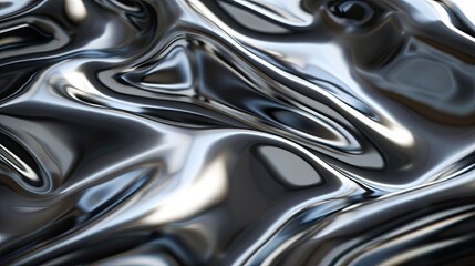 Smooth flowing liquid metal surface with a glossy finish