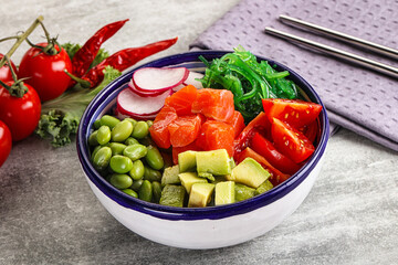 Hawaian cuisine - Poke with salmon