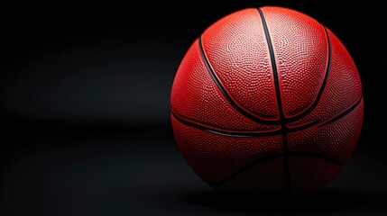 A 3D Rendering Of An Orange Rubber Surface Of A Basketball Against A Black Background, Wallpaper Pictures, Background Hd
