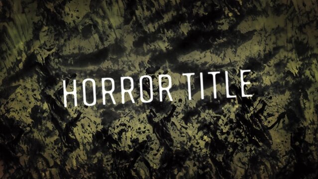 Twitching Dirty Scary Horror Title Intro