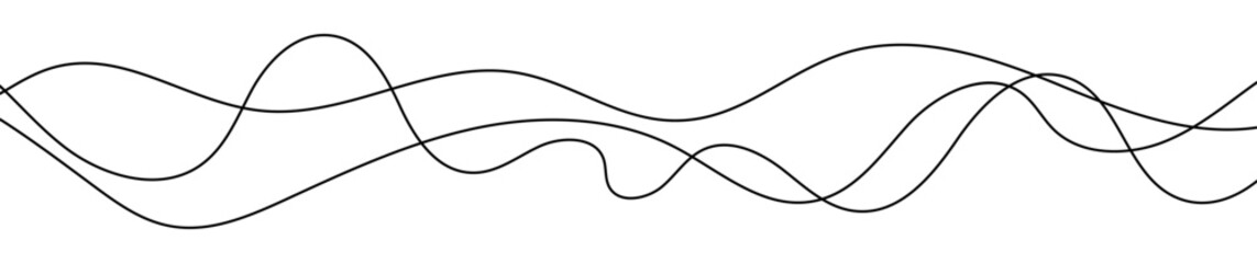 Thin curved wavy lines