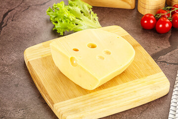 Gourmet Maasdam cheese with hole