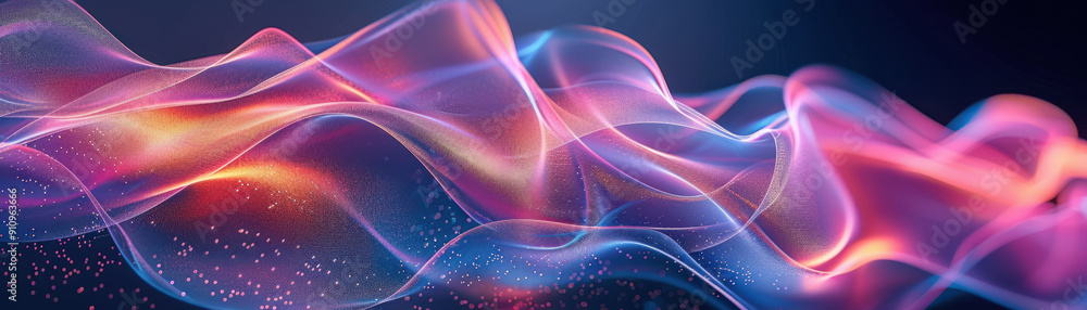 Poster technology background, dynamic, swirling lines and bold geometric figures converge in an eye-catchin