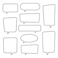 Speech bubble, speech balloon, chat bubble line art icon for apps and websites.