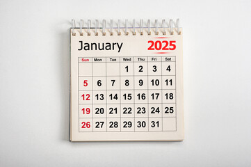 January 2025. Resolution, strategy, solution, goal, business and holidays. Date month January 2025....