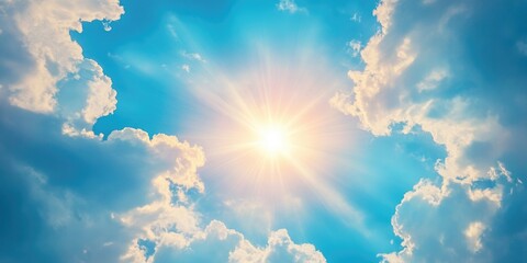 Cloudy sky with sunshine