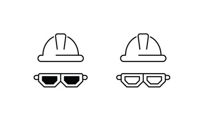Safety equipment icon design with white background stock illustration