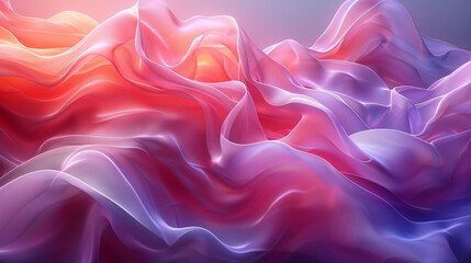 Obraz premium fluid organic shapes in soft pastel colors, featuring smooth and flowing patterns that create a serene and elegant visual experience