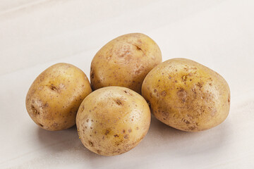 Young small raw baby potato