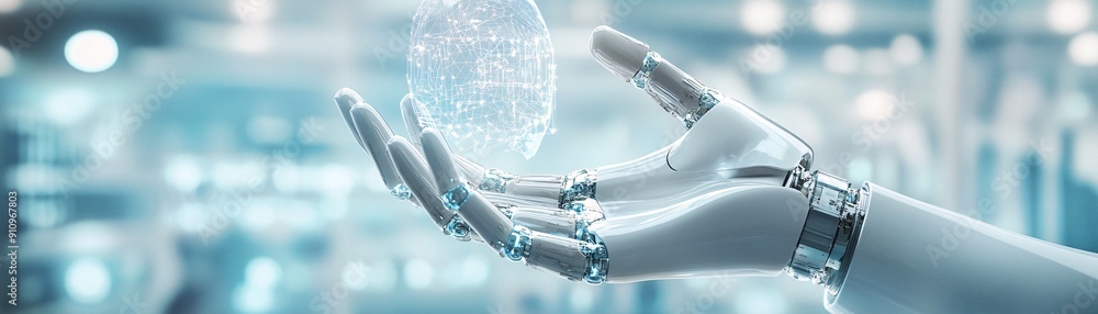 Aufkleber the futuristic vision of a tech startup, with advanced ai and robotics, representing the high stakes
