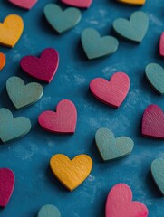 Fototapeta premium Close-up of multiple hearts